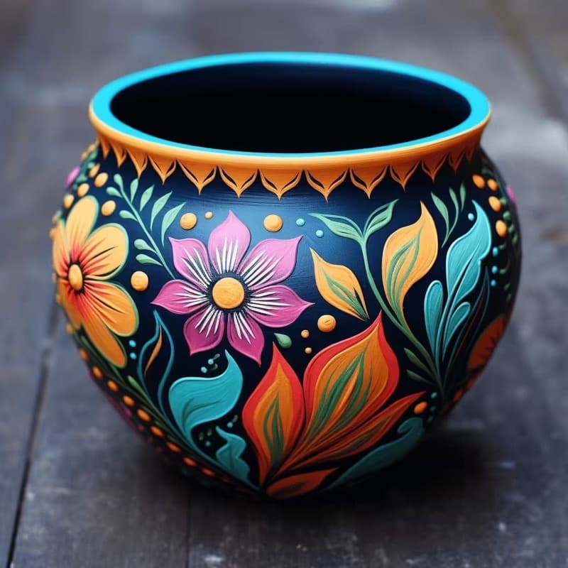 Hand Painted Ceramic & Terracotta Vases